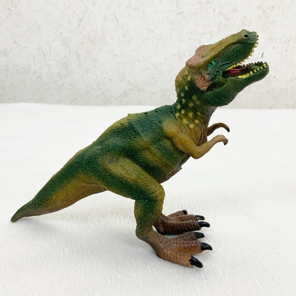 Green Yellow Model T-Rex Dinosaur Figure Toy Unmarked